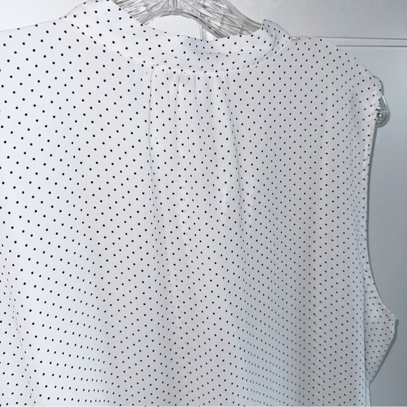 J. Crew Factory Polka Dot Drapey Tie Neck Top Sz XL - Picture 5 of 11